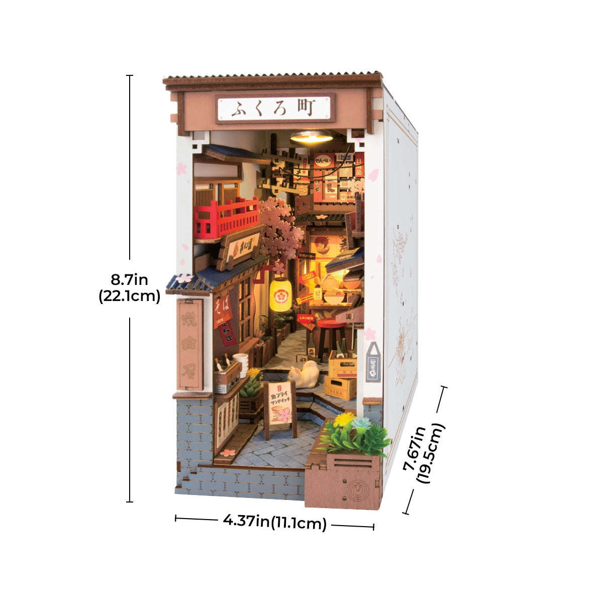 Book Nook Shelf Insert - Sakura Wine Alley