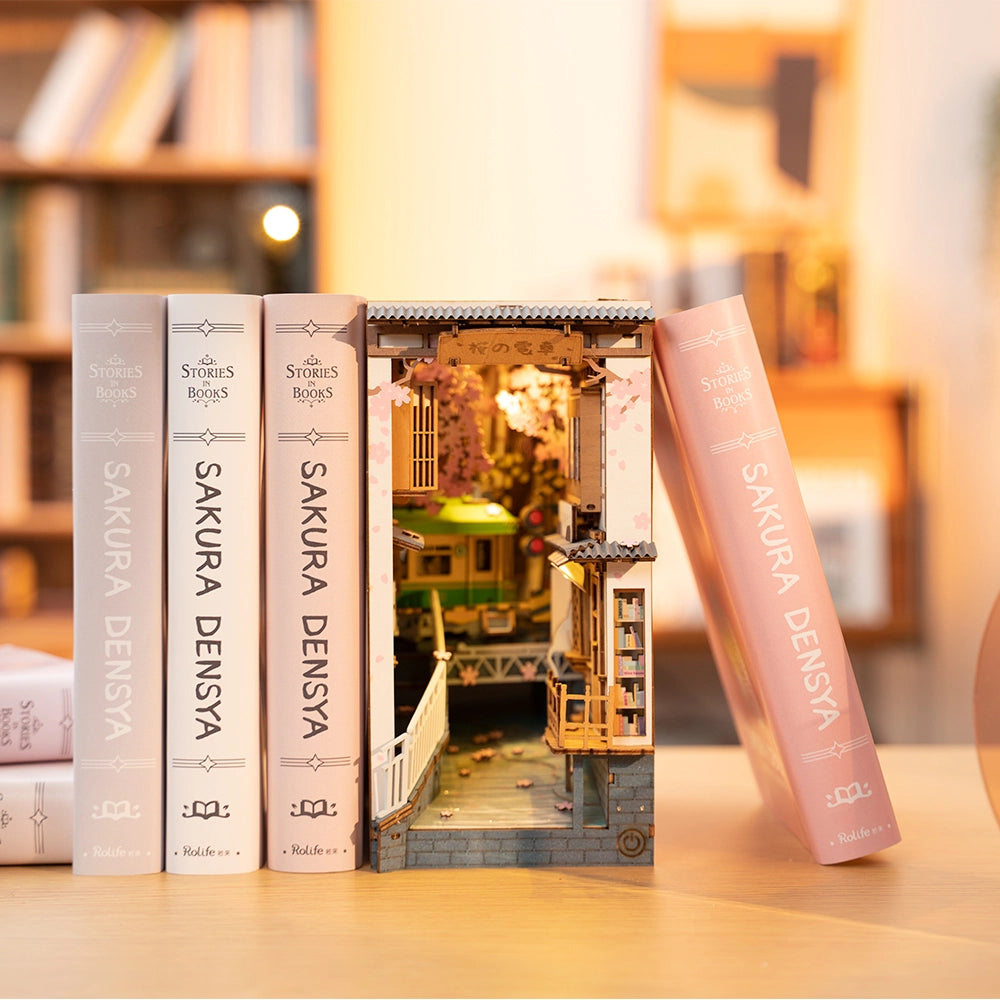 Book Nook Shelf Insert - Sakura Densya