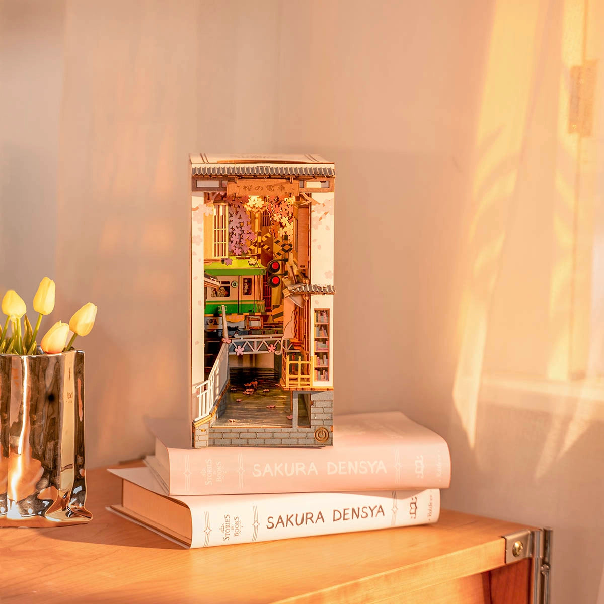 Book Nook Shelf Insert - Sakura Densya