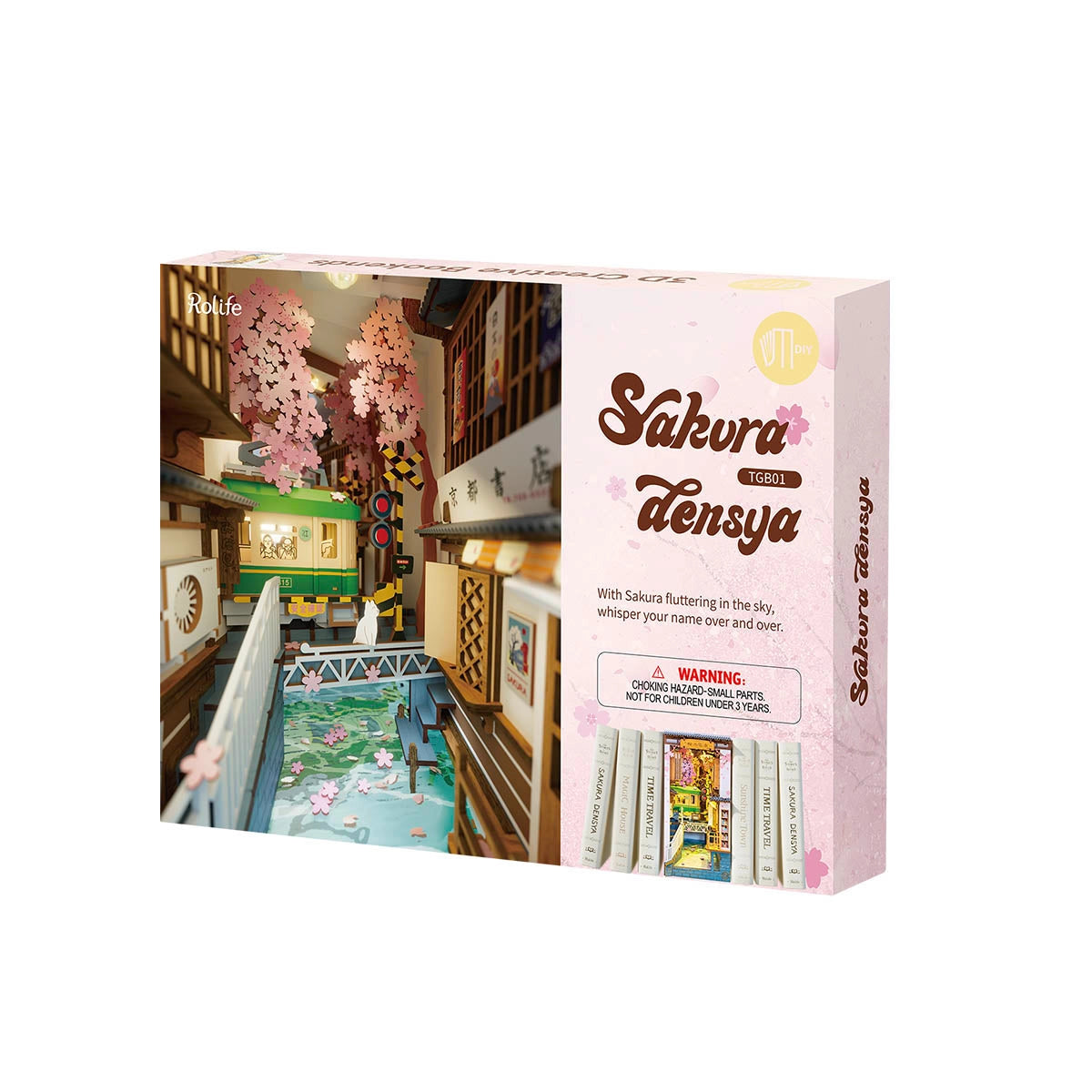 Book Nook Shelf Insert - Sakura Densya