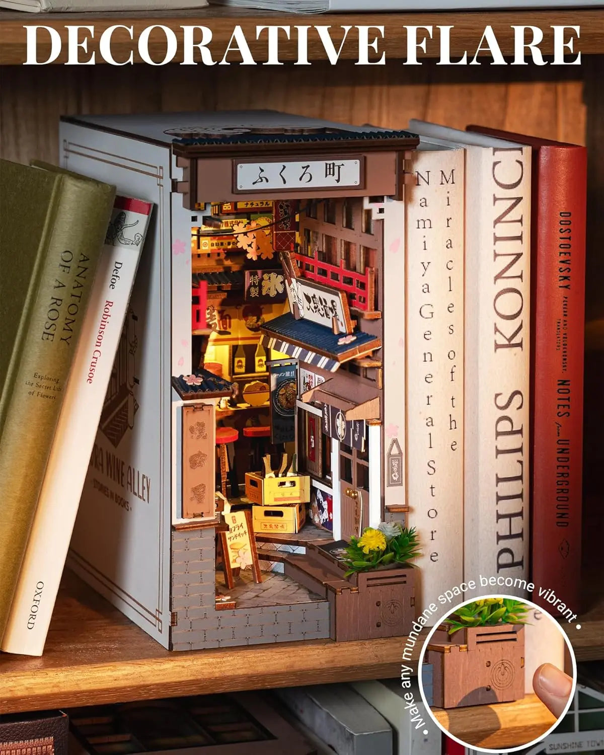Book Nook Shelf Insert - Sakura Wine Alley