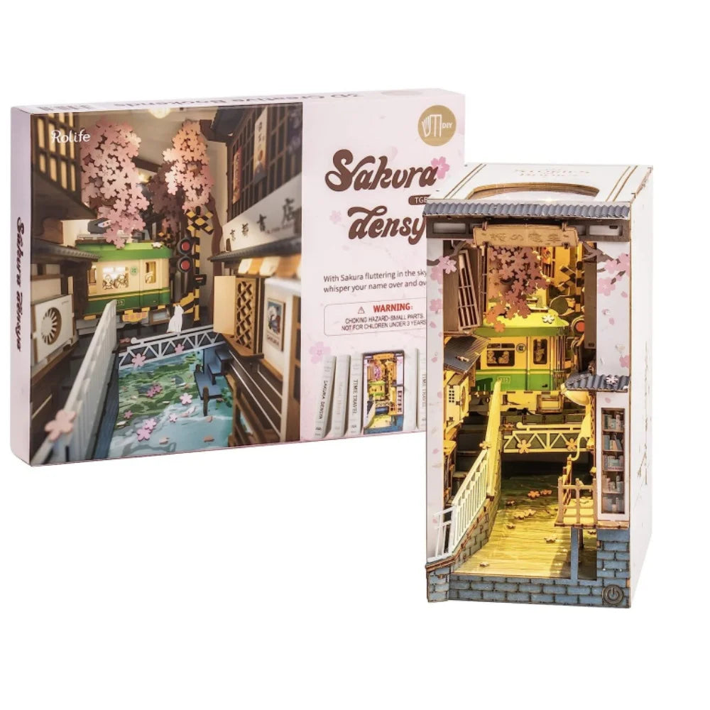 Book Nook Shelf Insert - Sakura Densya