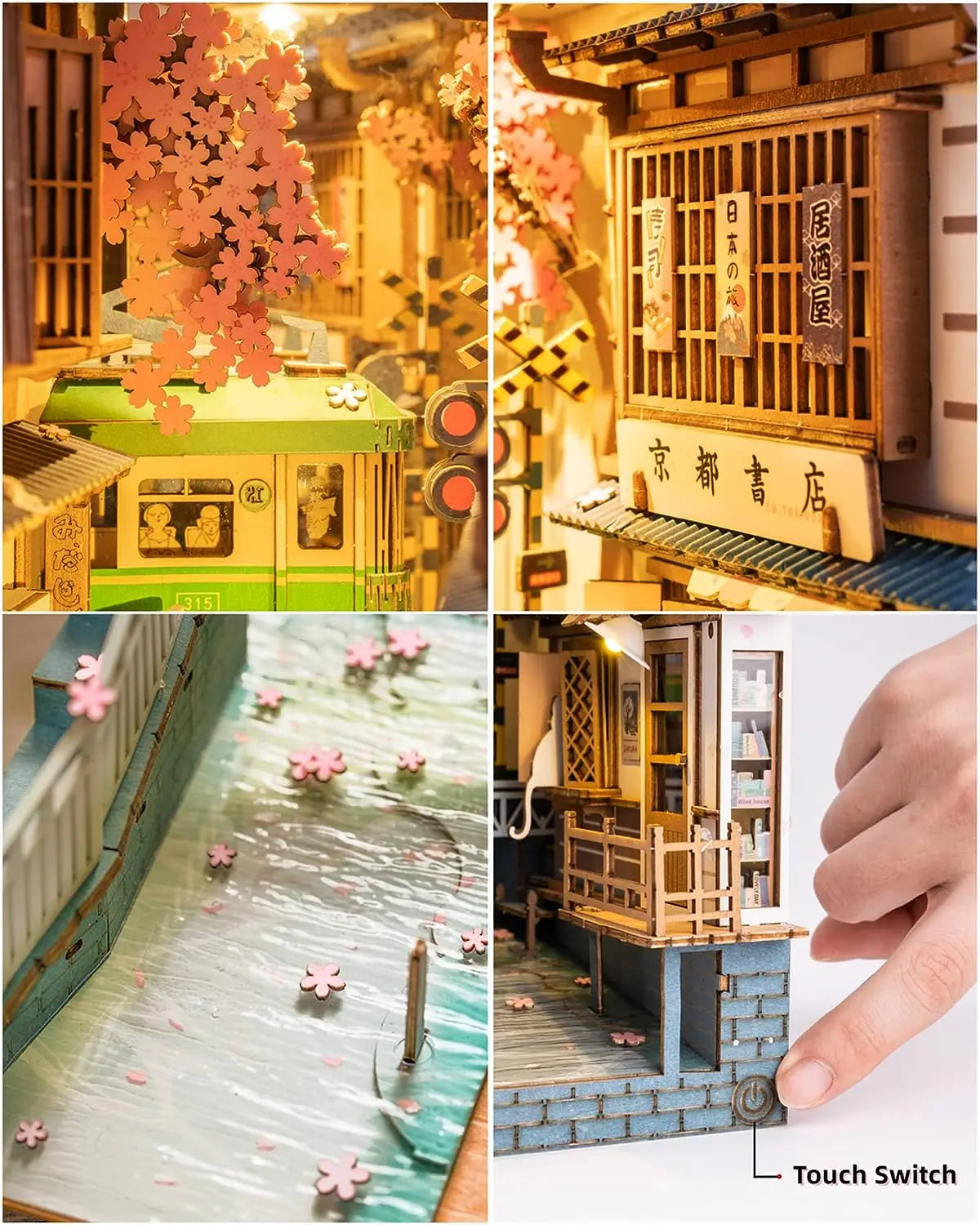 Book Nook Shelf Insert - Sakura Densya