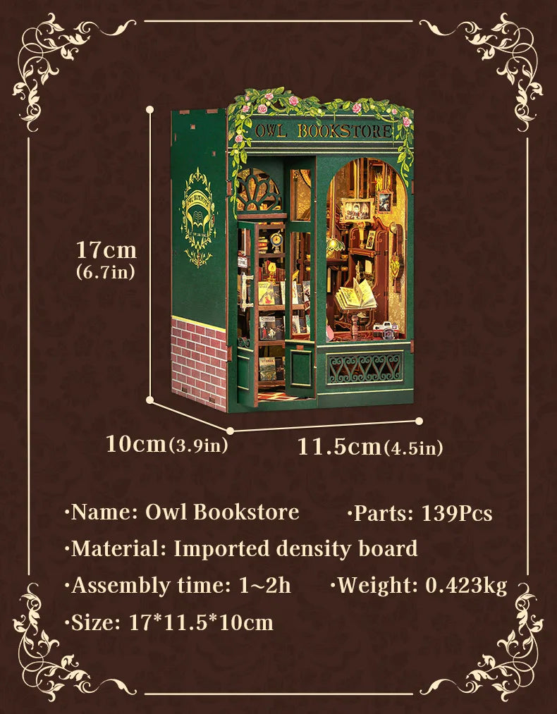 DIY Book Nook Kit | Owl Bookstore