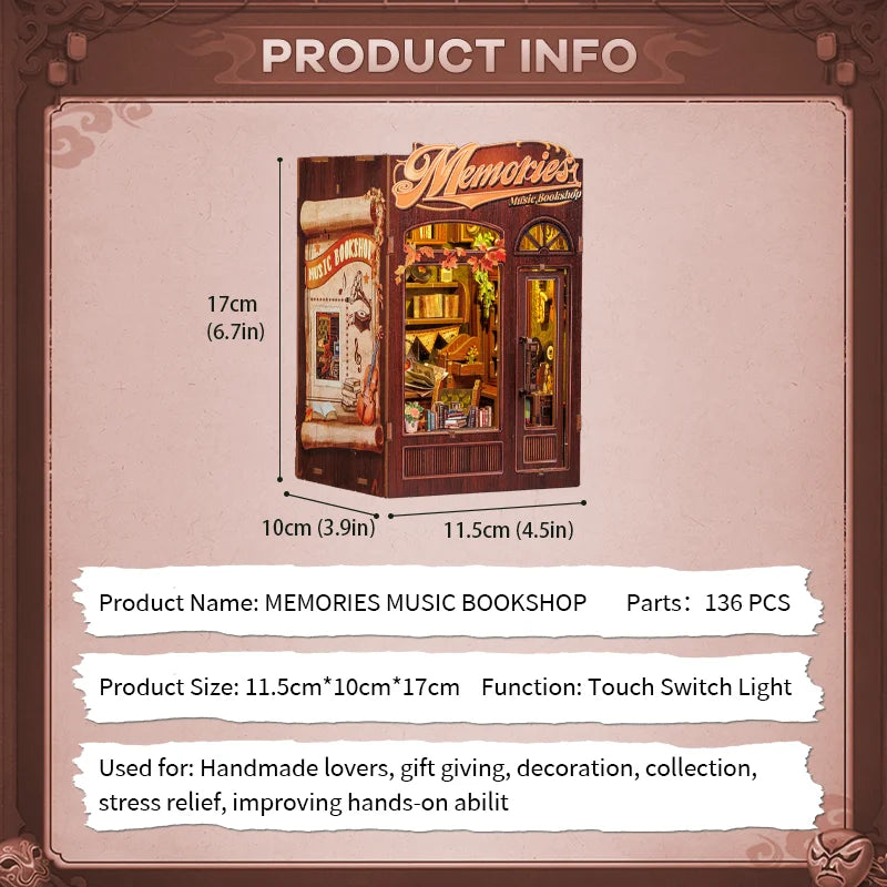 DIY Book Nook Kit | Memories Music Bookshop