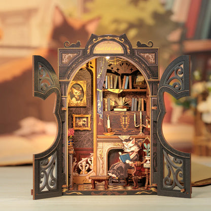 DIY Book Nook Kit|Count Cat's Study