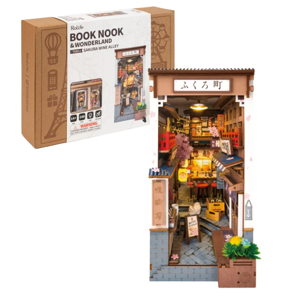 Book Nook Shelf Insert - Sakura Wine Alley