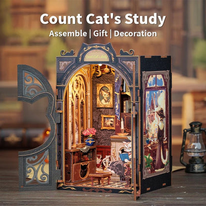 DIY Book Nook Kit|Count Cat's Study